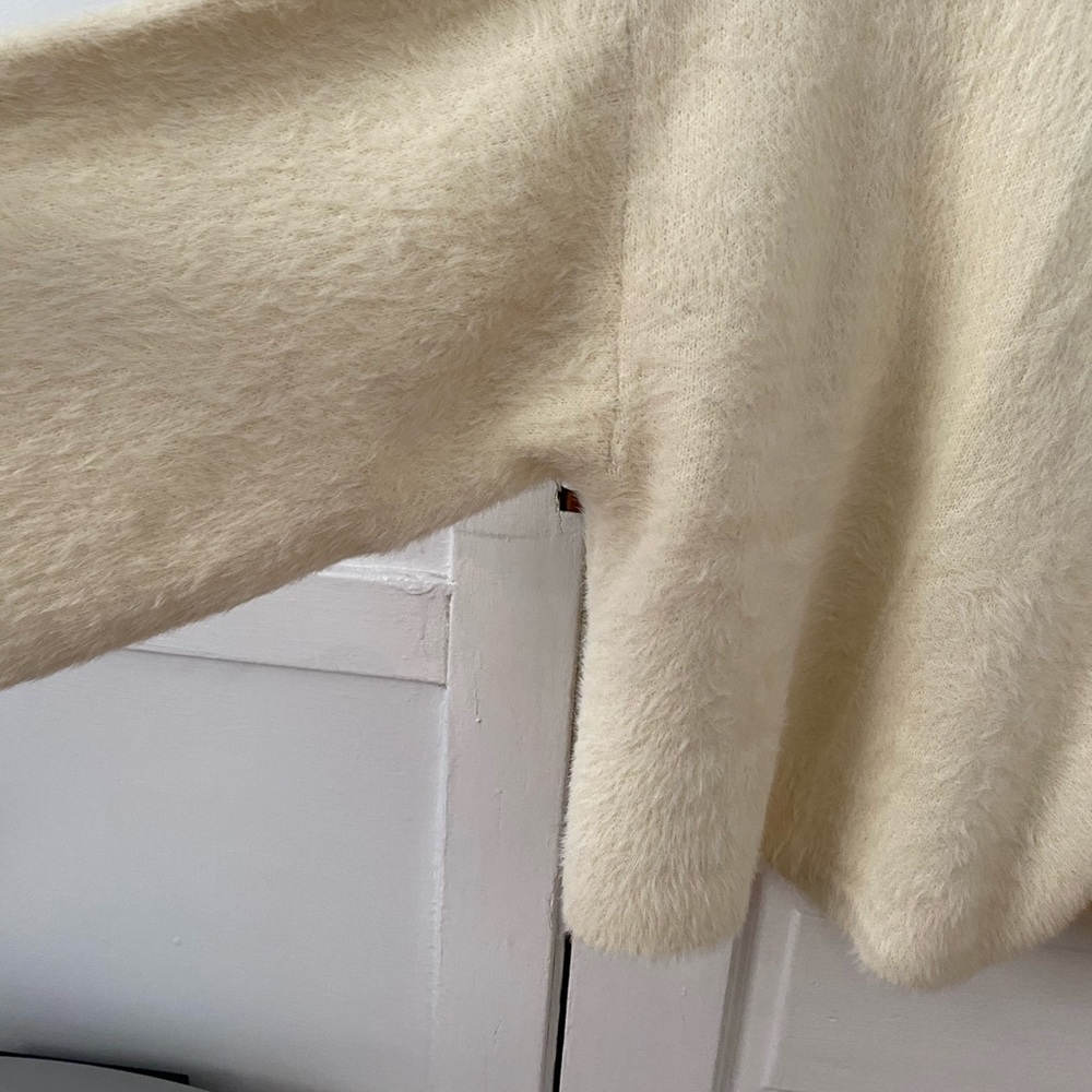 Super Soft Open Front Cream Sweater - image 3